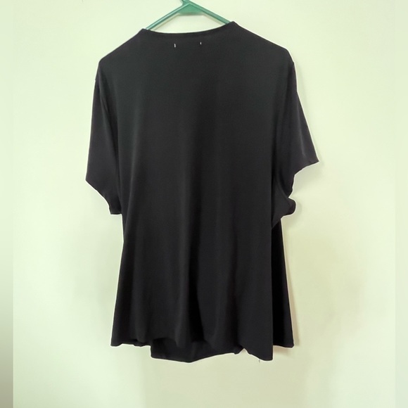 Liz Claiborne 3X women’s faux wrap top  black - Picture 6 of 6